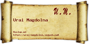 Urai Magdolna névjegykártya