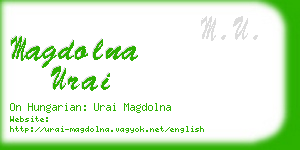 magdolna urai business card
